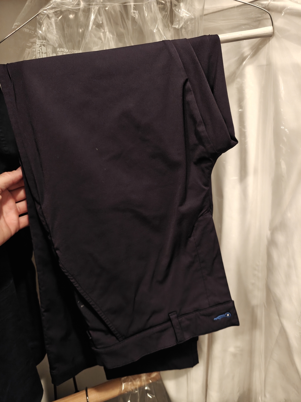 Twillory performance fabric chino pants - navy blue, size 34X32